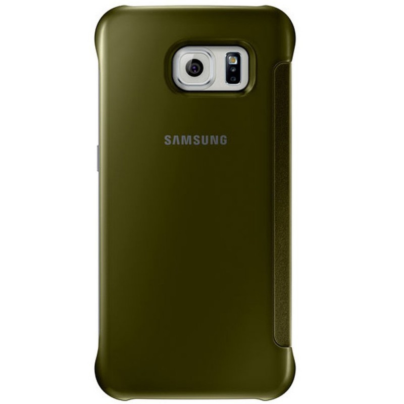 Husa Originala Samsung Galaxy S6 Edge G925 Clear View Cover Auriu