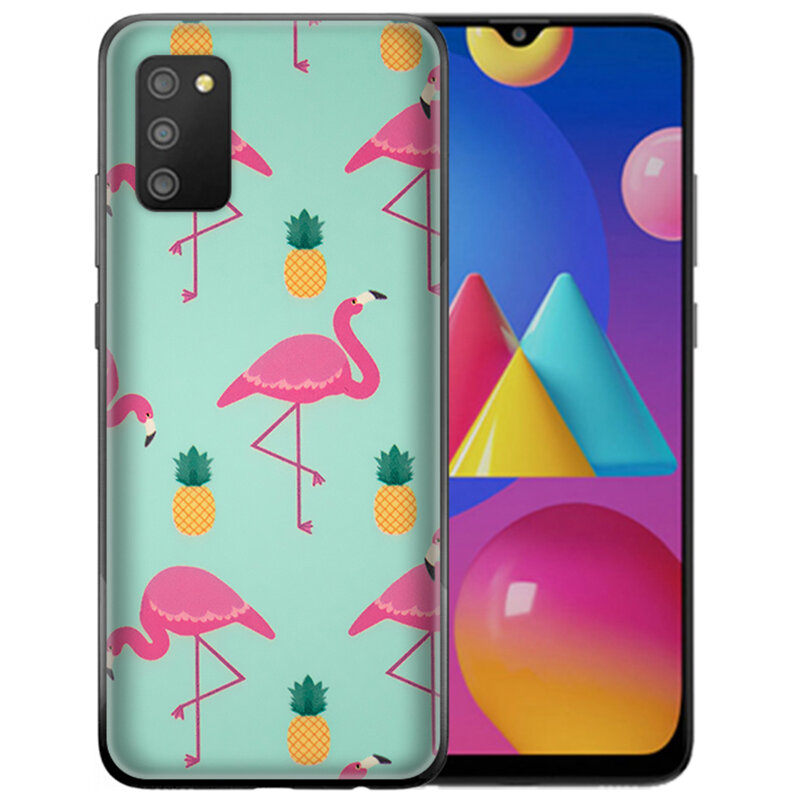 Skin Samsung Galaxy M02s - Sticker Mobster Autoadeziv Pentru Spate - Flamingo
