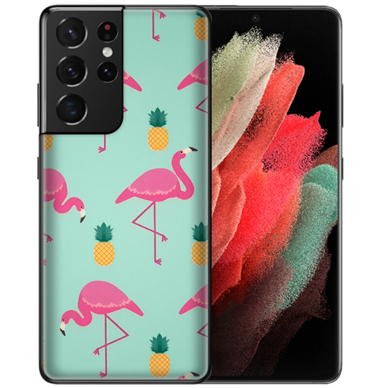 Skin Samsung Galaxy S21 Ultra 5G - Sticker Mobster Autoadeziv Pentru Spate - Flamingo