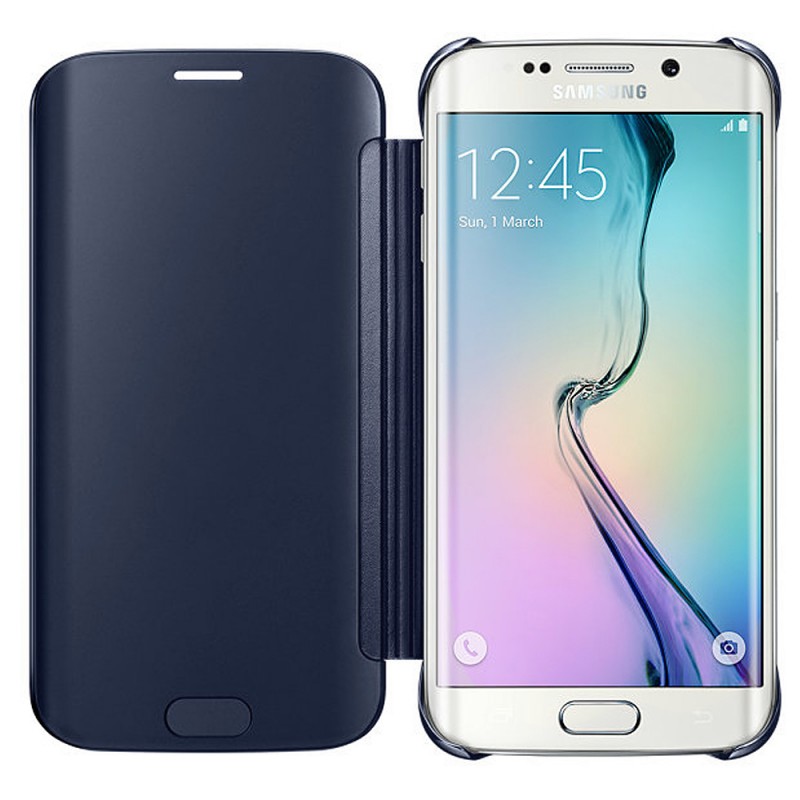 Husa Originala Samsung Galaxy S6 Edge G925 Clear View Cover Negru