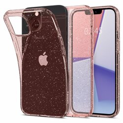 Husa iPhone 13 mini Spigen Liquid Crystal Glitter, Rose Quartz