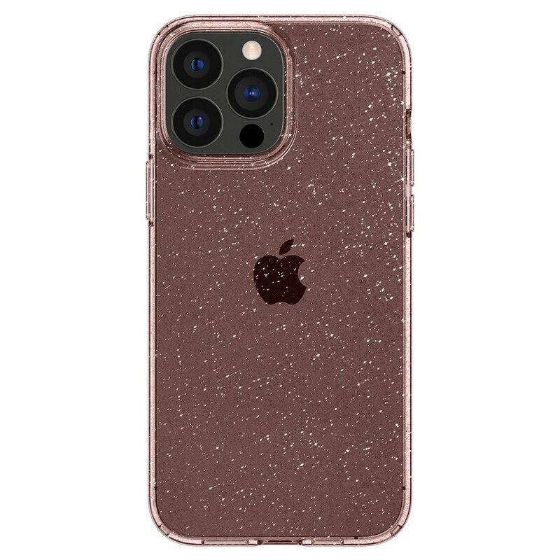 Husa iPhone 13 Pro Spigen Liquid Crystal Glitter, Rose Quartz