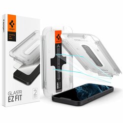 [Pachet 2x] Folie iPhone 13 mini Spigen Glas.tR EZ Fit, protectie senzor, AGL03397