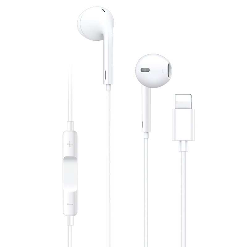 Casti iPhone in-ear cu fir Yesido YH20, stereo, Lightning, alb
