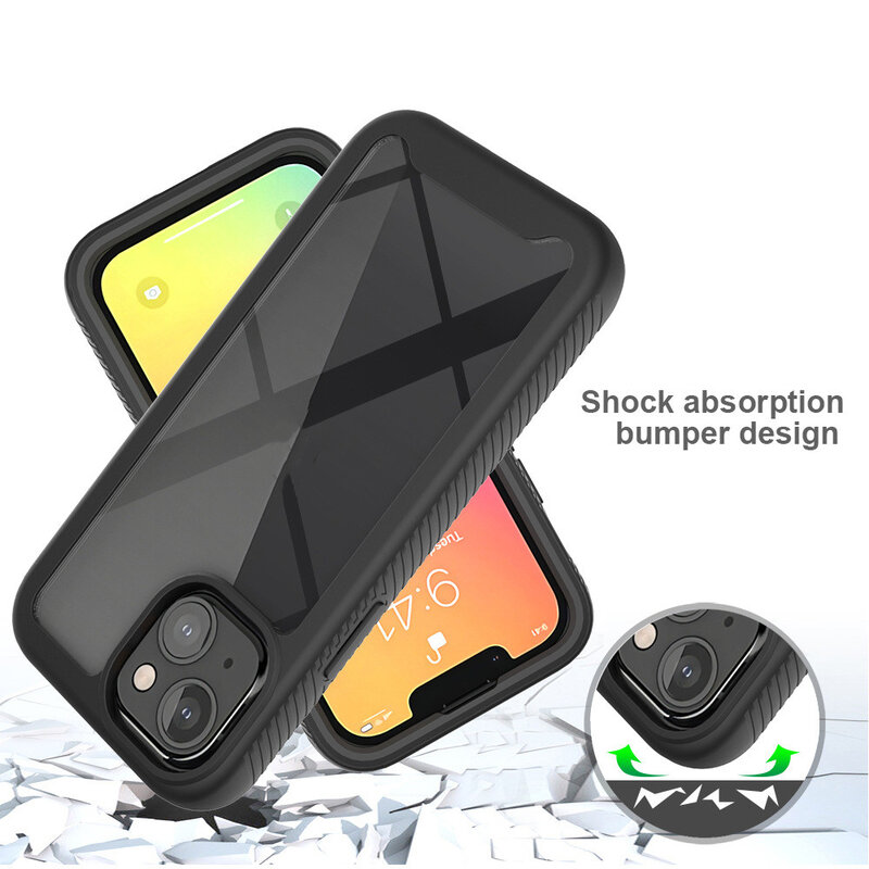 [Pachet 360°] Husa + Folie iPhone 13 mini Techsuit Defense, negru
