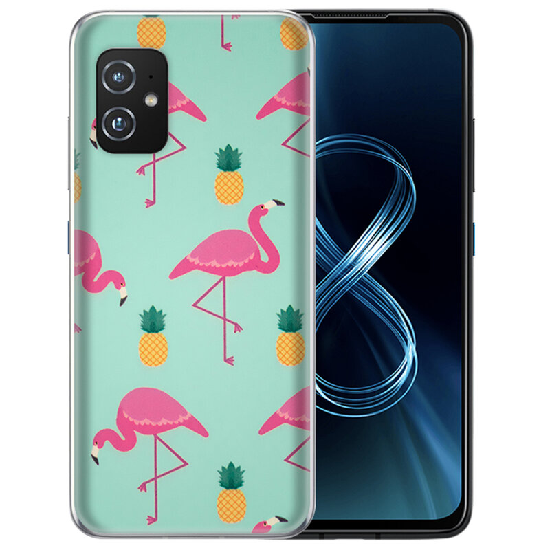 Skin Asus Zenfone 8 - Sticker Mobster Autoadeziv Pentru Spate - Flamingo