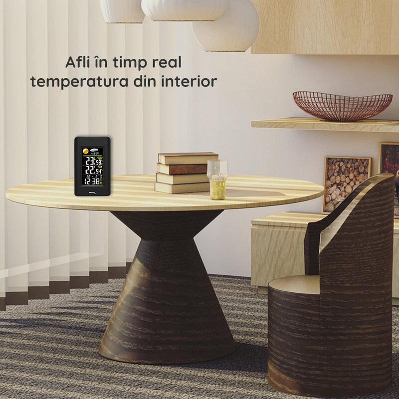 Statie meteo cu ceas Techno line WS 6447, interior - exterior