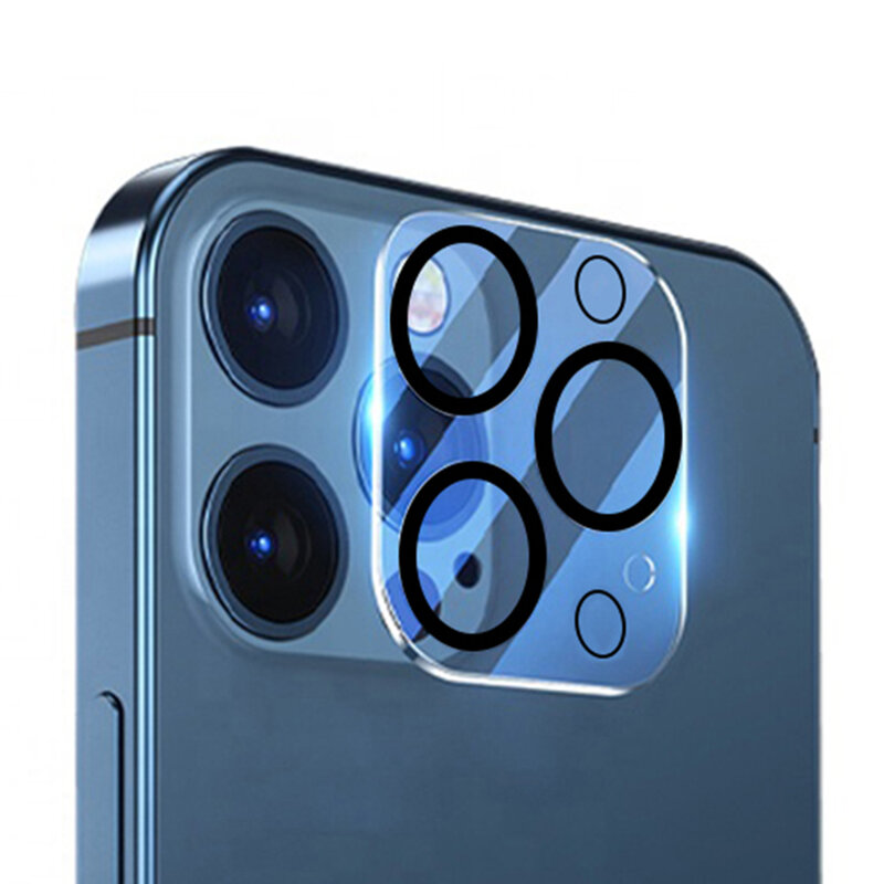 Folie camera iPhone 12 Pro Max Mocolo Back Lens 9H, negru