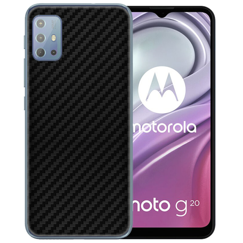 Skin Motorola Moto G20 - Sticker Mobster Autoadeziv Pentru Spate - Carbon Black