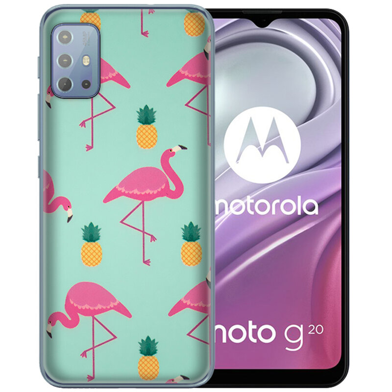 Skin Motorola Moto G20 - Sticker Mobster Autoadeziv Pentru Spate - Flamingo
