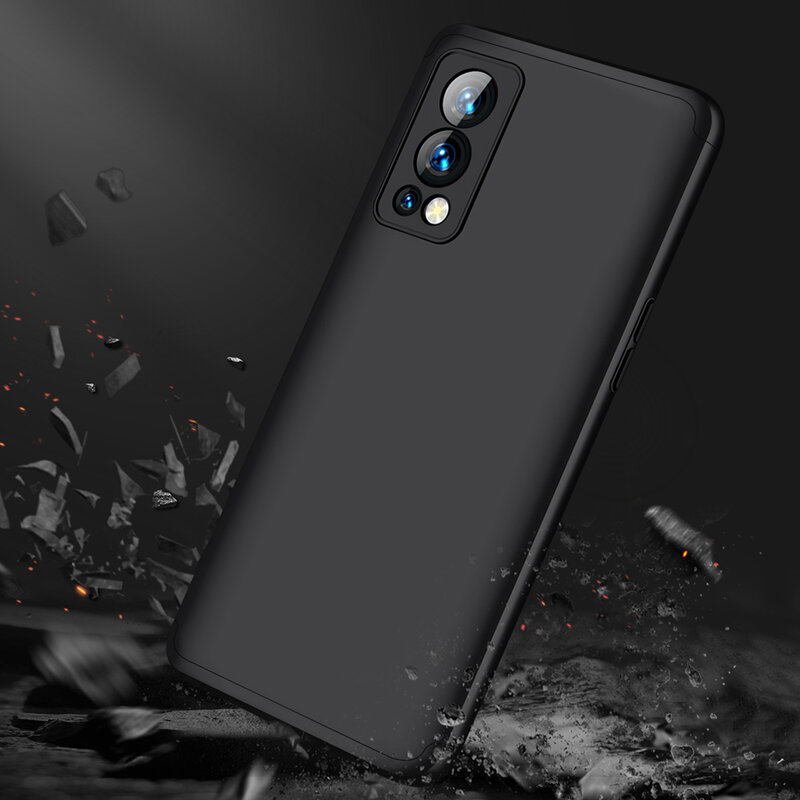 [Pachet 360°] Husa + Folie OnePlus Nord 2 5G GKK Original - Negru