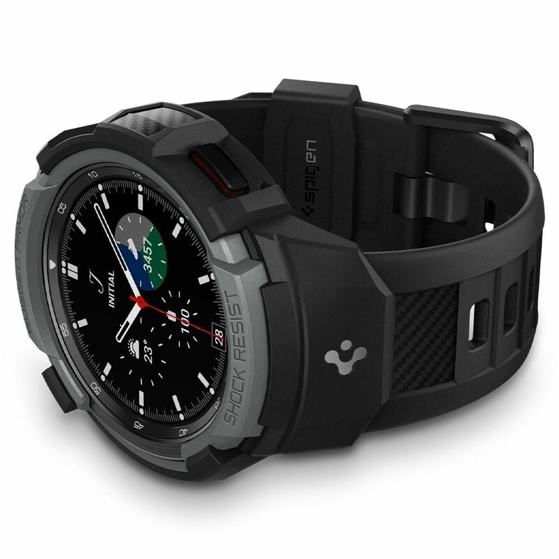 [Pachet husa + curea] Samsung Galaxy Watch4 Classic 46mm Spigen Rugged Armor Pro - Charcoal Grey