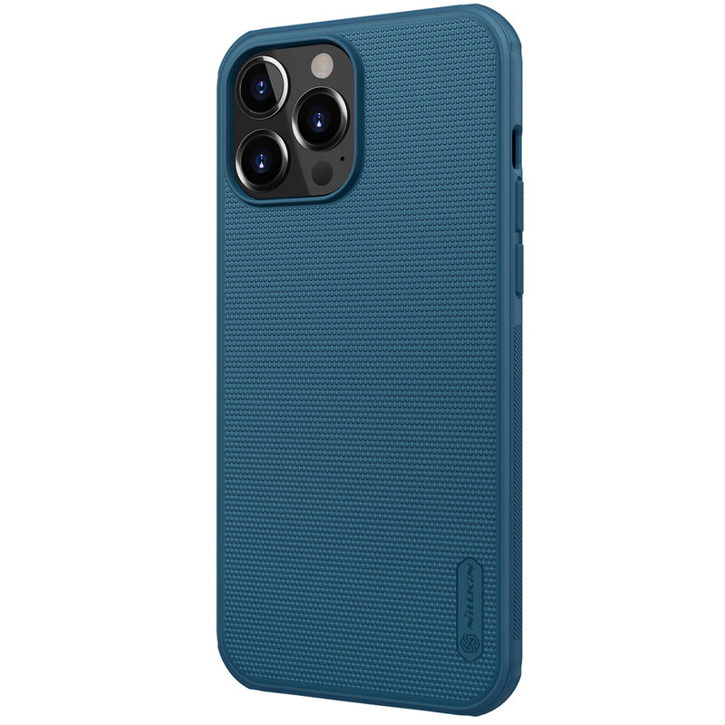 Husa iPhone 13 Pro Nillkin Super Frosted Shield Pro, albastru