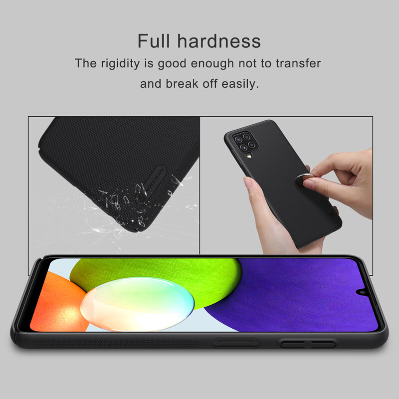 Husa Samsung Galaxy A22 4G Nillkin Super Frosted Shield, negru