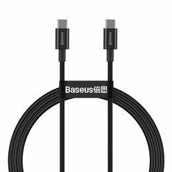Cablu de date Type-C Baseus Fast Charge 100W, 1m, negru, CATYS-B01