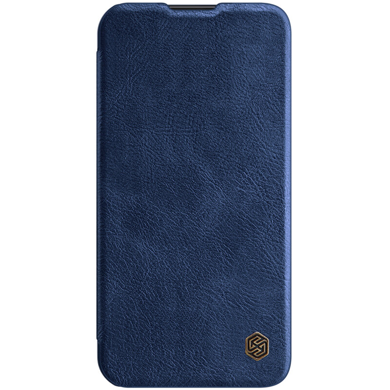 Husa iPhone 13 Pro Max Nillkin QIN PRO Leather, albastru