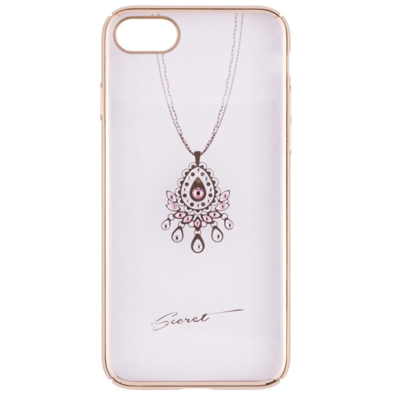 Husa iPhone 7 iSecret Necklace - White and Pink