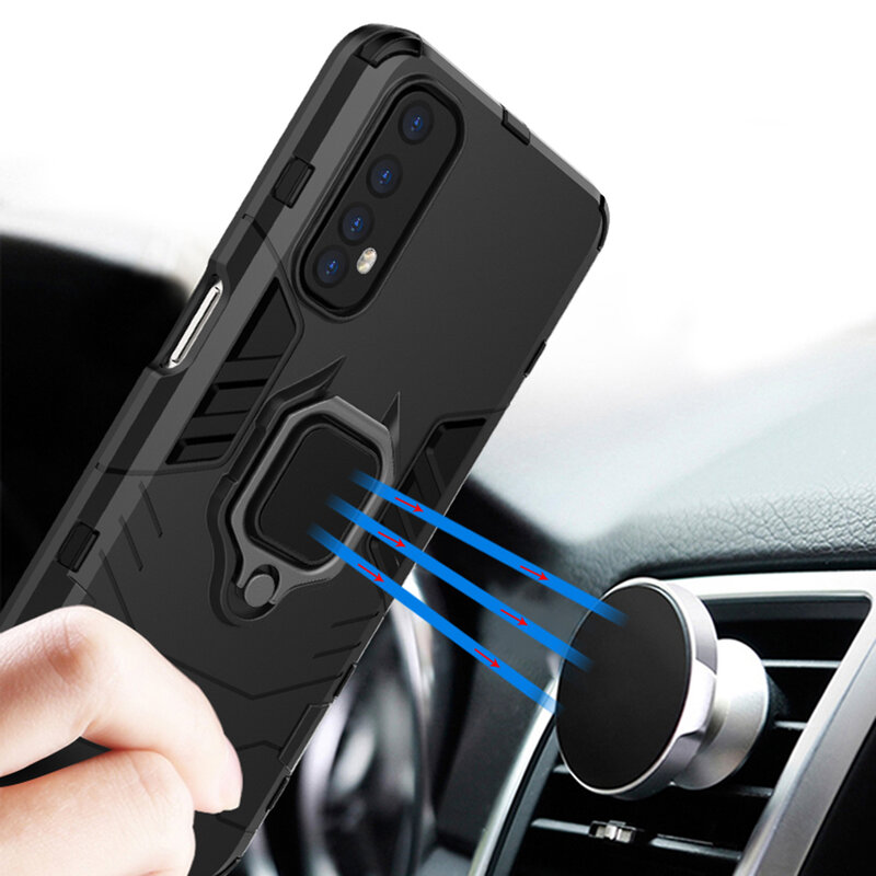 Husa Realme 7 Techsuit Silicone Shield, negru