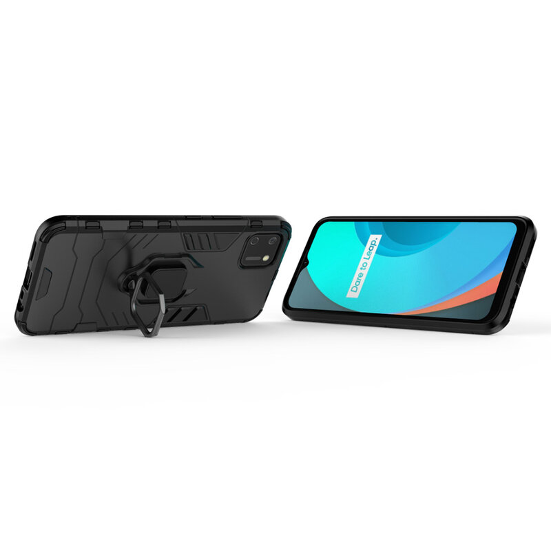 Husa Realme C11 Techsuit Silicone Shield, negru