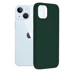 Husa iPhone 13 Techsuit Soft Edge Silicone, verde inchis