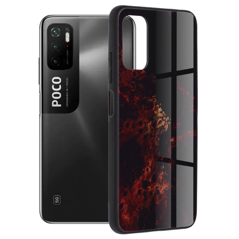 Husa Xiaomi Poco M3 Pro 5G Techsuit Glaze, Red Nebula