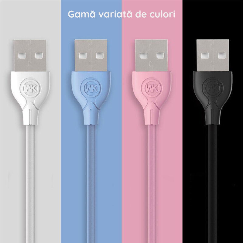 Cablu de date Micro-USB WK Design Ultra Speed Cu Lungimea de 1.0M - Albastru