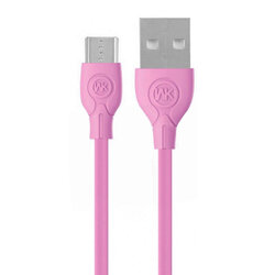Cablu de date Micro-USB WK Design Ultra Speed Cu Lungimea de 1.0M - Roz
