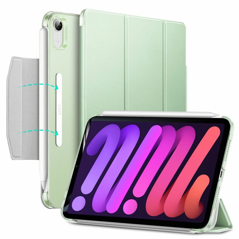Husa iPad mini 6 (2021) ESR Ascend Trifold, verde deschis