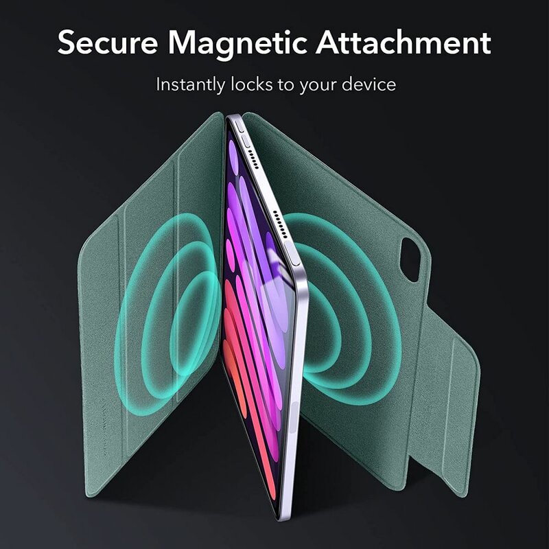 Husa iPad mini 6 (2021) ESR Rebound Magnetic, verde deschis