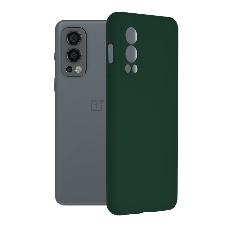 Husa OnePlus Nord 2 5G Techsuit Soft Edge Silicone, verde inchis