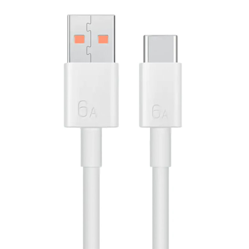 Cablu USB-C Huawei original Super Charge 6A, 66W, 1m, alb, bulk