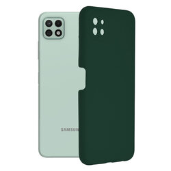 Husa Samsung Galaxy A22 5G Techsuit Soft Edge Silicone, verde inchis