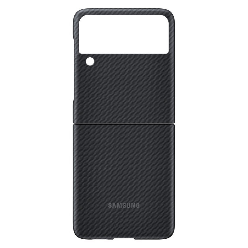 Husa Kevlar originala Samsung Galaxy Z Flip3 5G Aramid Cover, negru