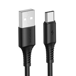Cablu de date USB la Type-C Borofone BX47, 3A, 1m, negru