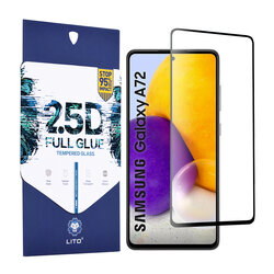 Folie sticla Samsung Galaxy A72 4G Lito 2.5D Full Glue, negru