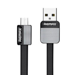 Cablu De Date Flat Micro USB REMAX Metal RC-044M - Negru