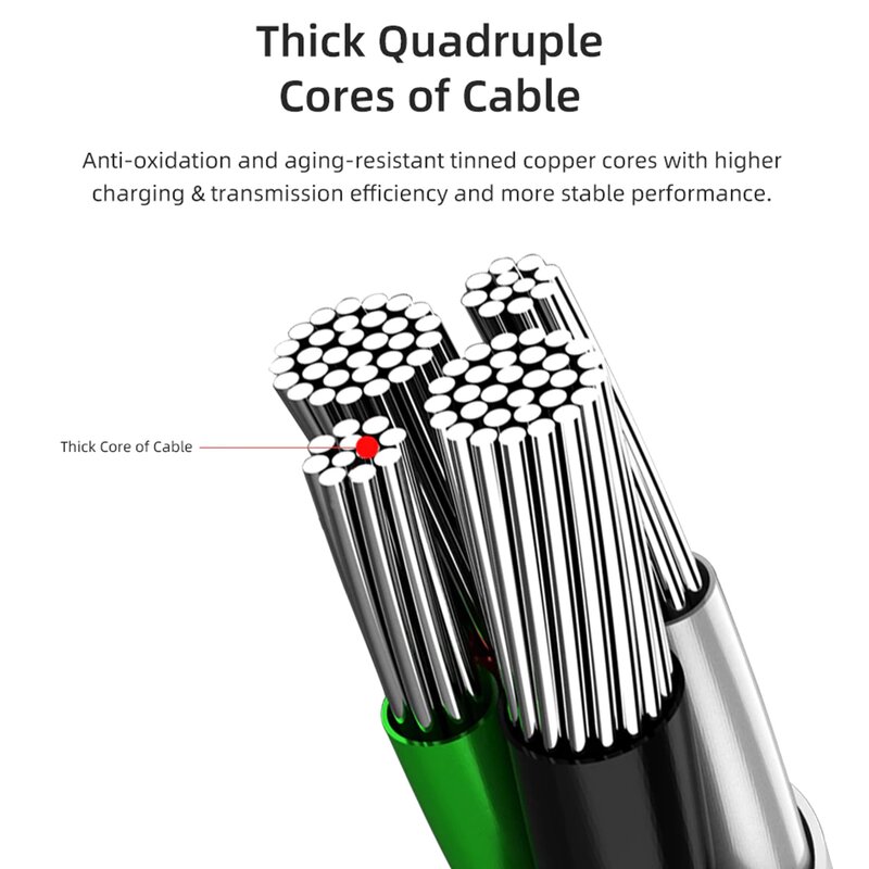 Cablu De Date 2in1Lightning si Micro-USB Awei CL-53 Fast Charge 2.4A - Alb