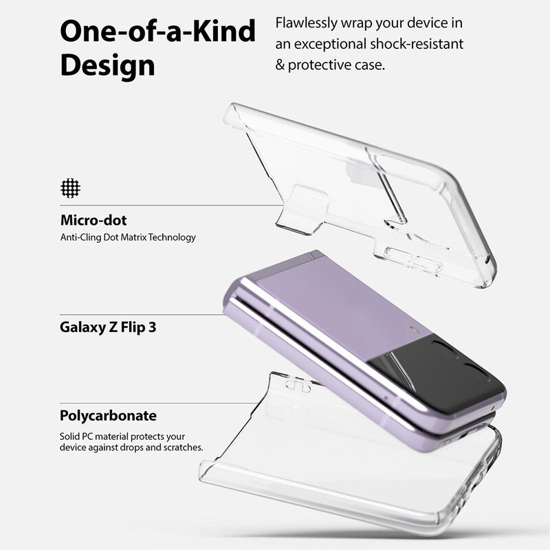 Husa Samsung Galaxy Z Flip3 5G Ringke Slim, negru