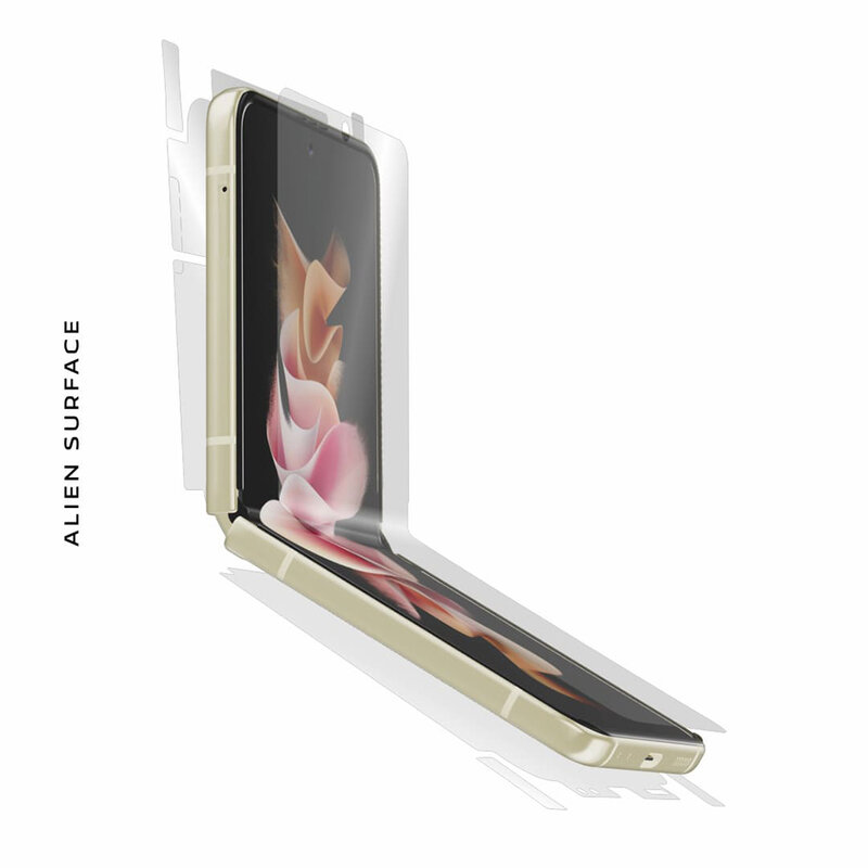 Folie 360° Samsung Galaxy Z Flip3 5G Alien Surface ecran, spate, laterale, camera - Clear