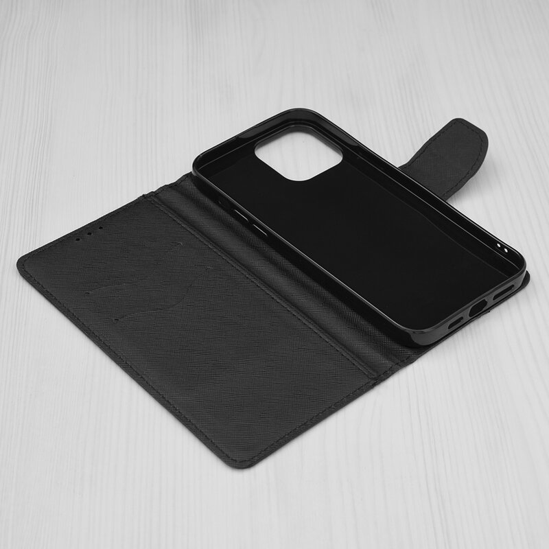 Husa iPhone 13 Pro Max Flip MyFancy - Negru