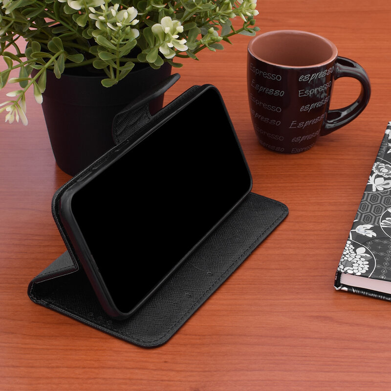 Husa iPhone 13 Pro Max Flip MyFancy - Negru