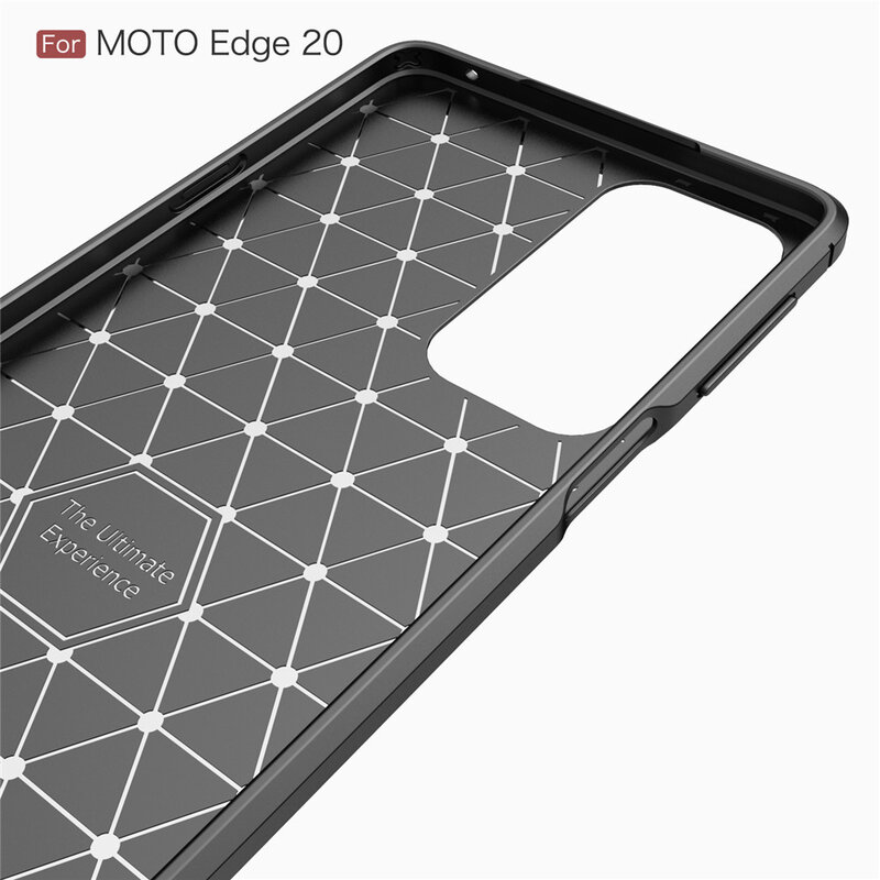 Husa Motorola Edge 20 Techsuit Carbon Silicone - Negru