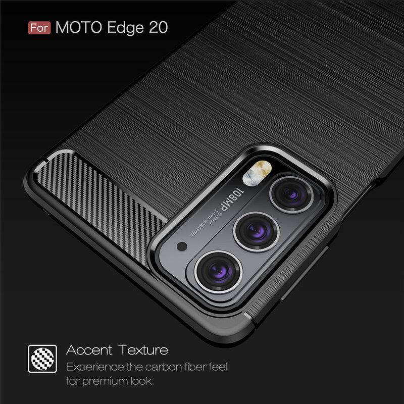 Husa Motorola Edge 20 TPU Carbon - Negru
