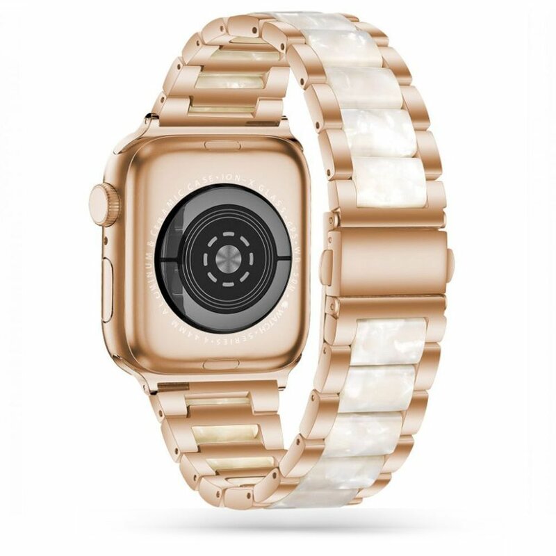 Curea Apple Watch 1 38mm Tech-Protect Modern, alb auriu