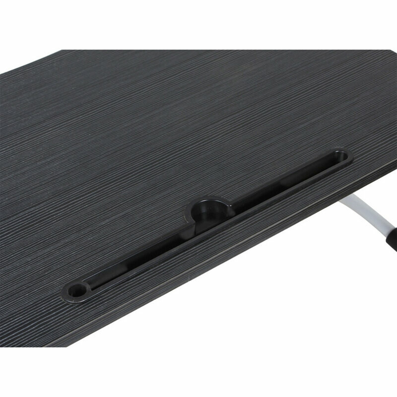 Masa universala laptop pentru pat cu suport pahar, negru, LTS-01