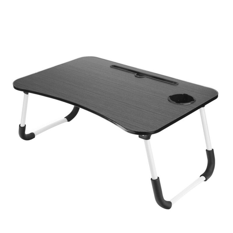 Masa universala laptop pentru pat cu suport pahar, negru, LTS-01