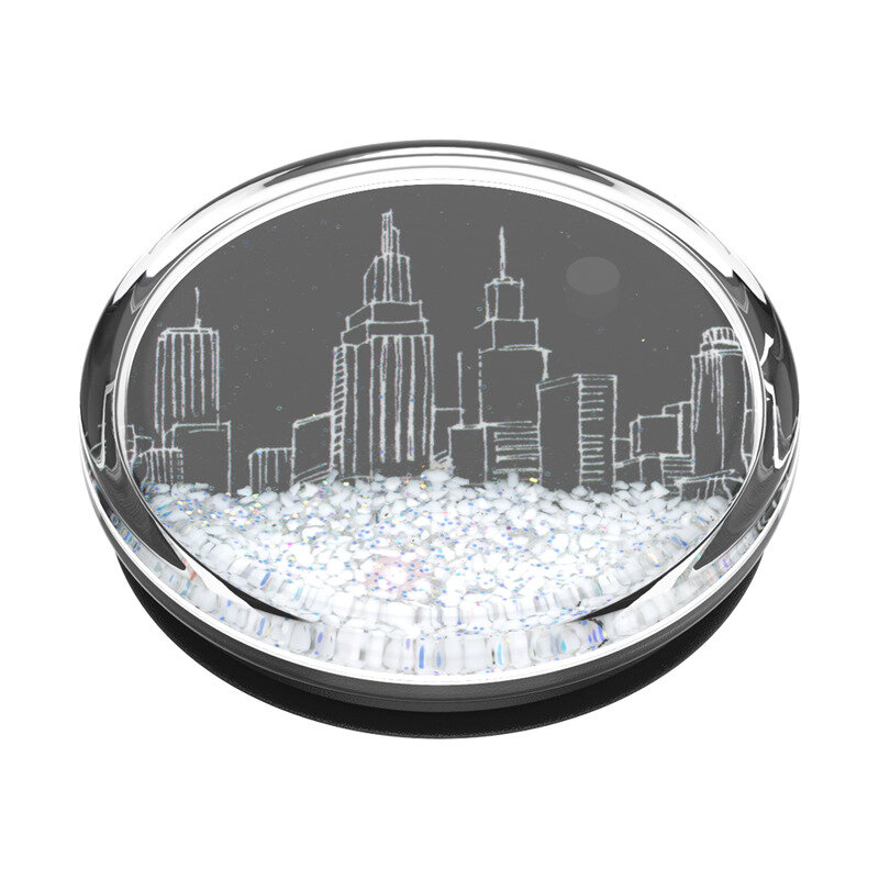 Popsockets original, suport cu functii multiple, Tidepool Snowglobe Cityscape