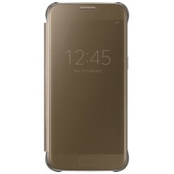 Husa Originala Samsung Galaxy S7 G930 Clear View Cover Auriu
