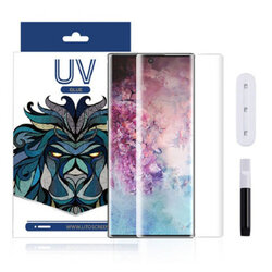 Folie Sticla Samsung Galaxy Note 10 Plus Lito UV Glue 9H Cu Lampa Si Adeziv Lichid - Clear