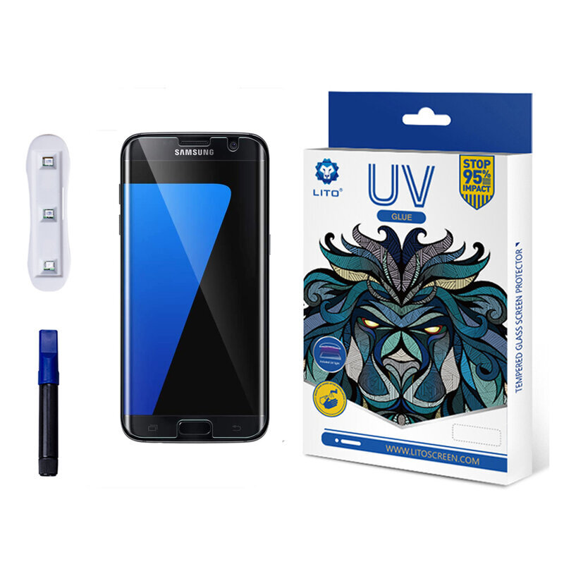 Distrust coverage microphone Folie Sticla Samsung Galaxy S7 Edge Lito UV Glue 9H Cu Lampa Si Adeziv  Lichid - Clear - CatMobile